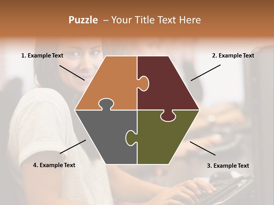 Male Notebook Desk PowerPoint Template