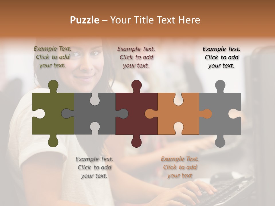 Male Notebook Desk PowerPoint Template