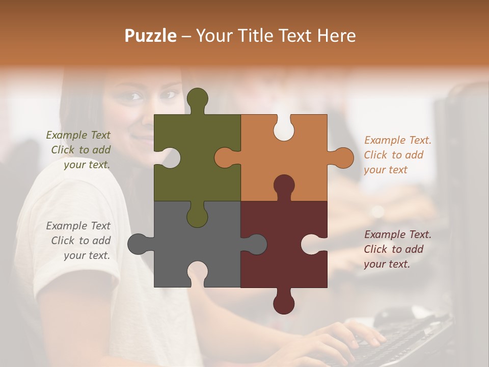 Male Notebook Desk PowerPoint Template