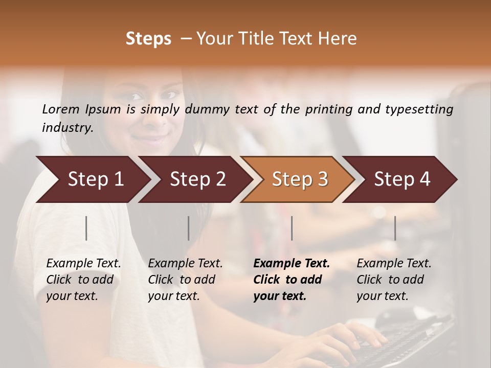 Male Notebook Desk PowerPoint Template