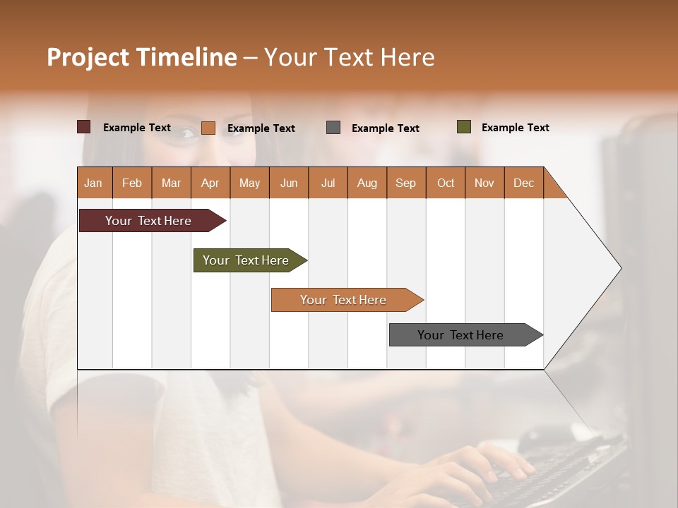 Male Notebook Desk PowerPoint Template