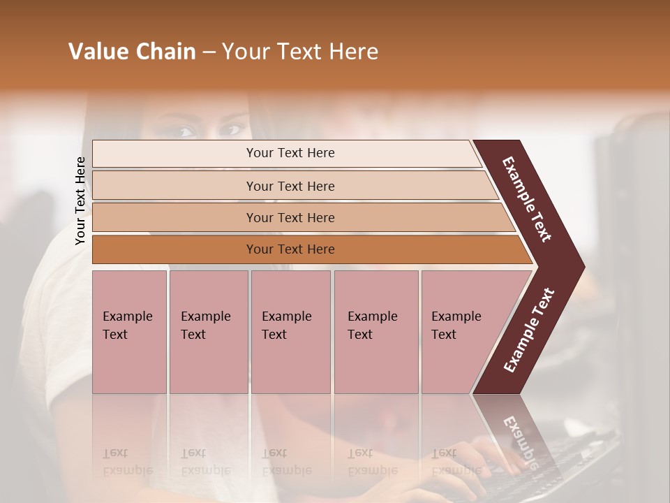 Male Notebook Desk PowerPoint Template