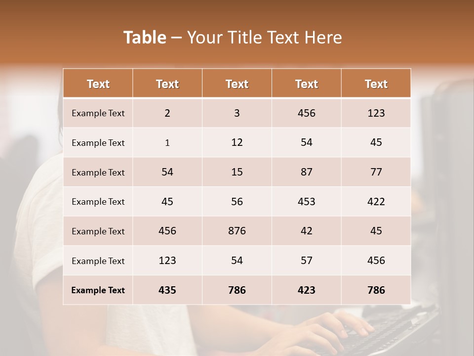 Male Notebook Desk PowerPoint Template