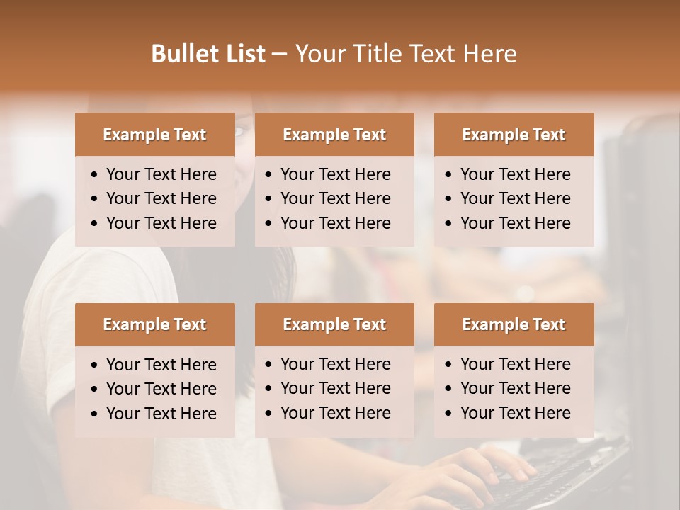 Male Notebook Desk PowerPoint Template