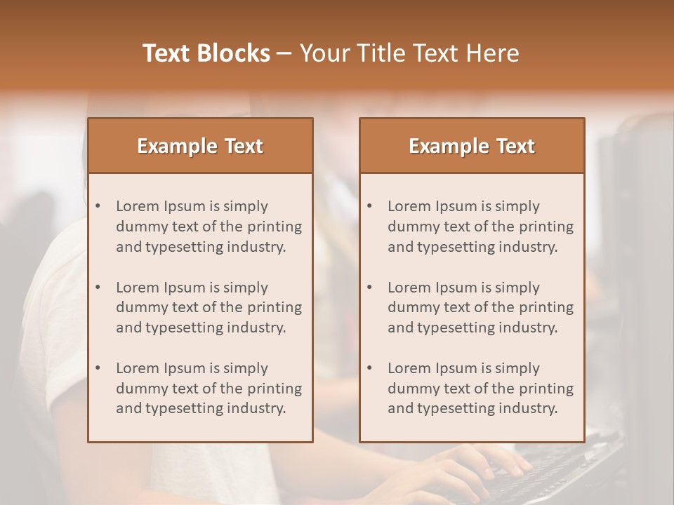 Male Notebook Desk PowerPoint Template