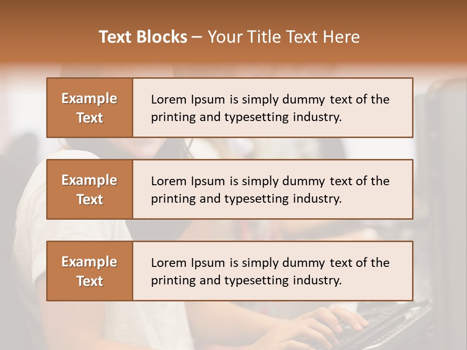 Male Notebook Desk PowerPoint Template