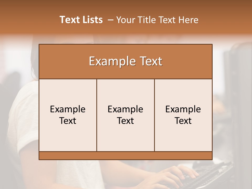 Male Notebook Desk PowerPoint Template