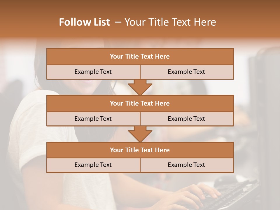 Male Notebook Desk PowerPoint Template
