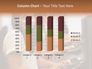 Male Notebook Desk PowerPoint Template