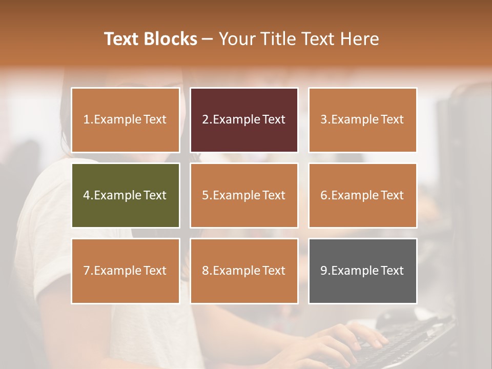 Male Notebook Desk PowerPoint Template