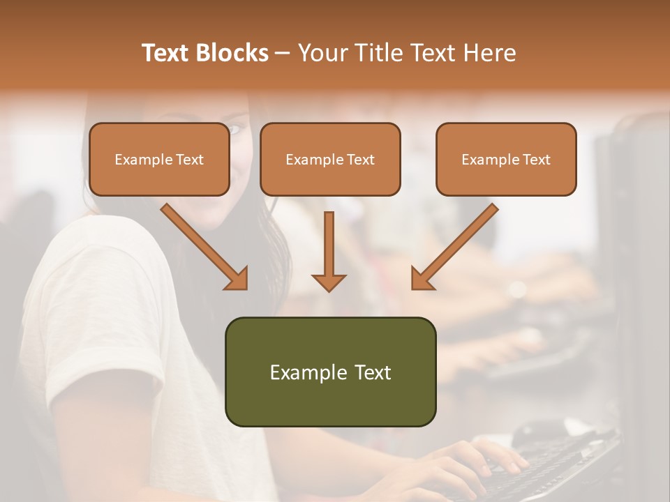 Male Notebook Desk PowerPoint Template