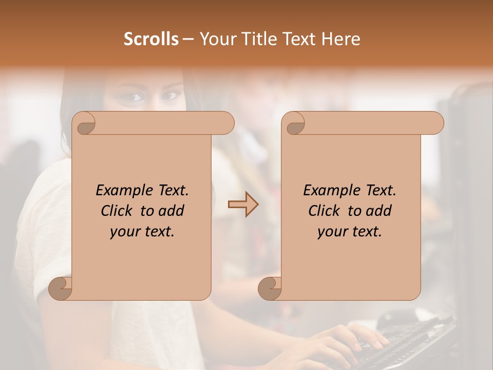 Male Notebook Desk PowerPoint Template
