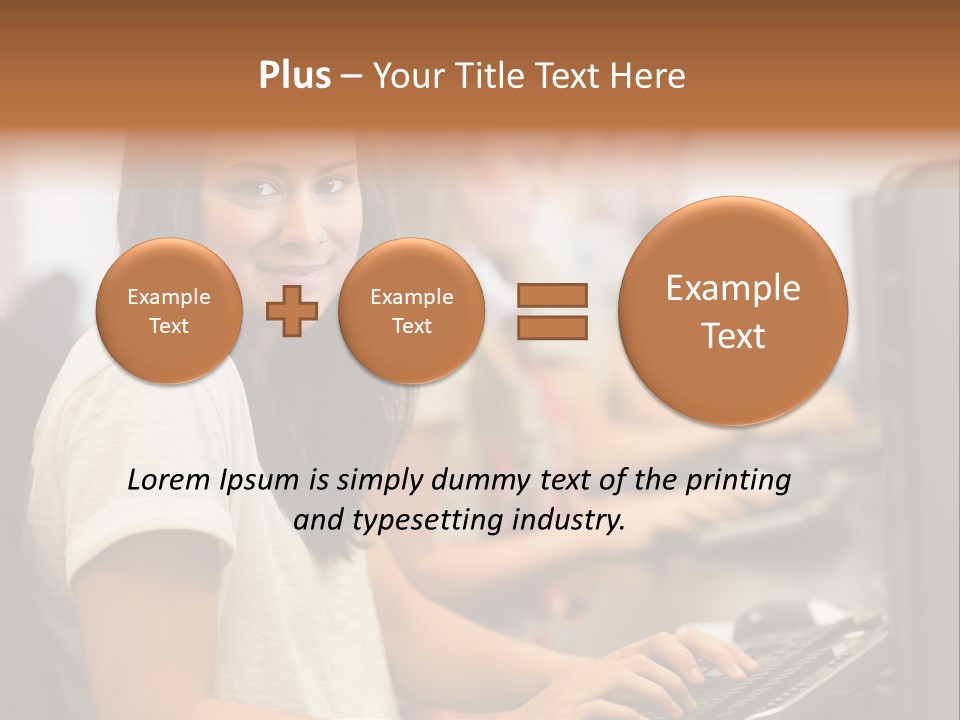 Male Notebook Desk PowerPoint Template