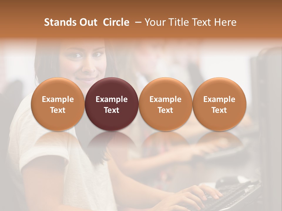 Male Notebook Desk PowerPoint Template