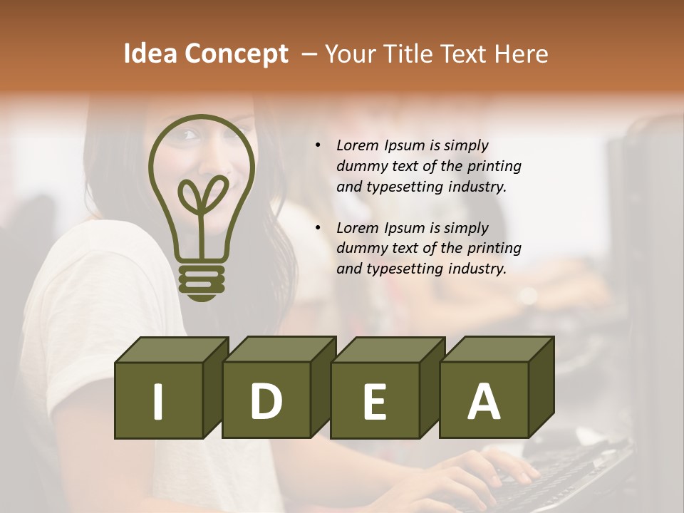 Male Notebook Desk PowerPoint Template