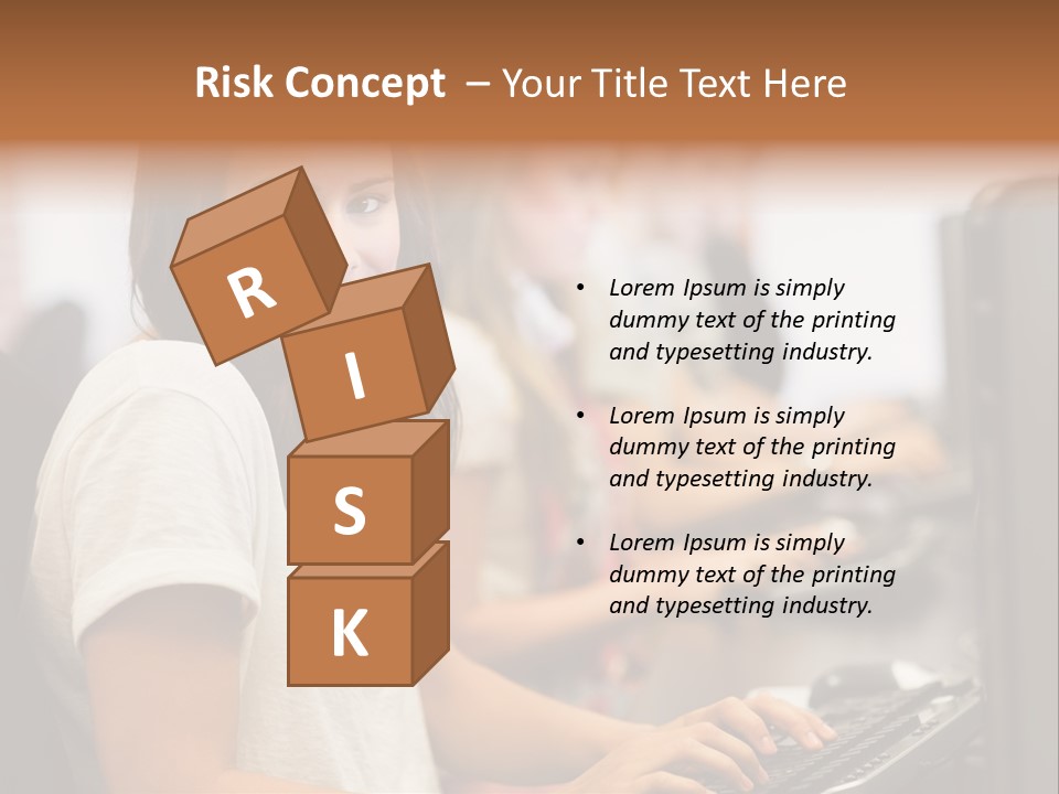 Male Notebook Desk PowerPoint Template