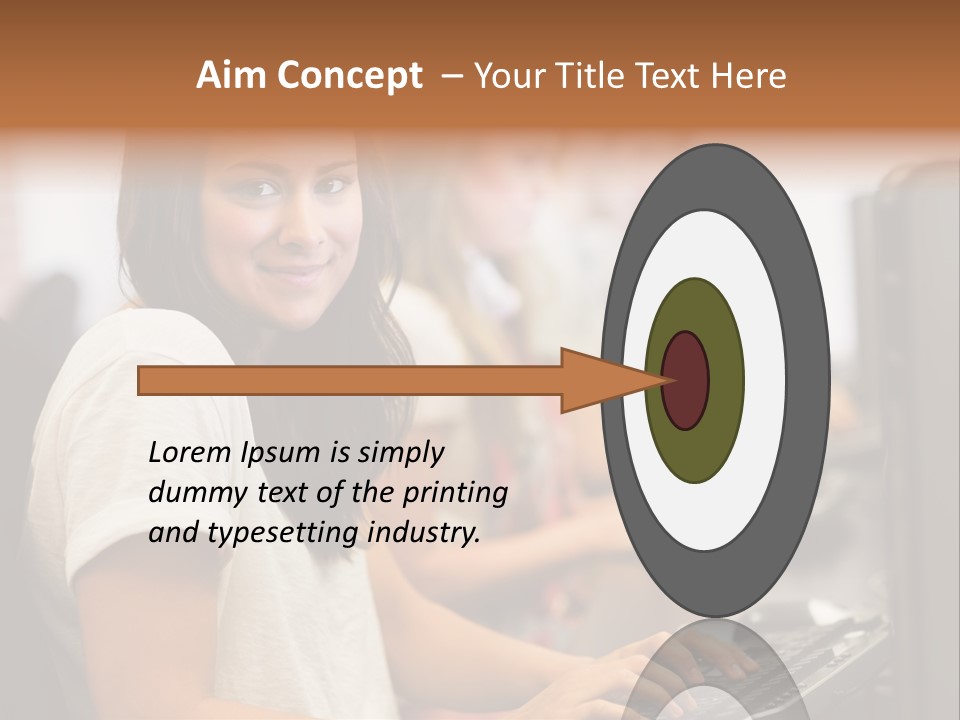 Male Notebook Desk PowerPoint Template