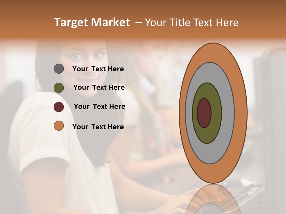 Male Notebook Desk PowerPoint Template