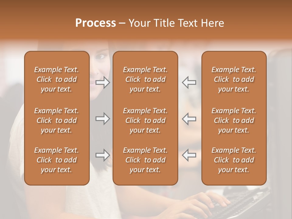 Male Notebook Desk PowerPoint Template