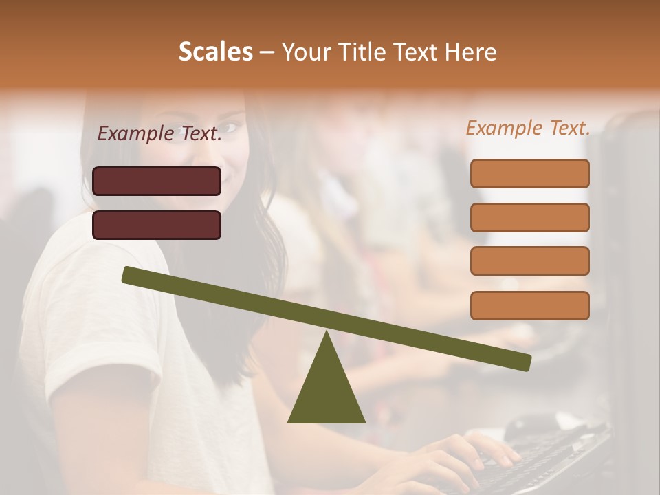 Male Notebook Desk PowerPoint Template