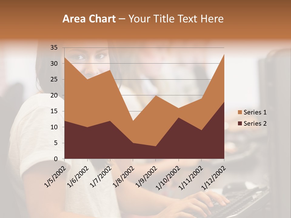 Male Notebook Desk PowerPoint Template
