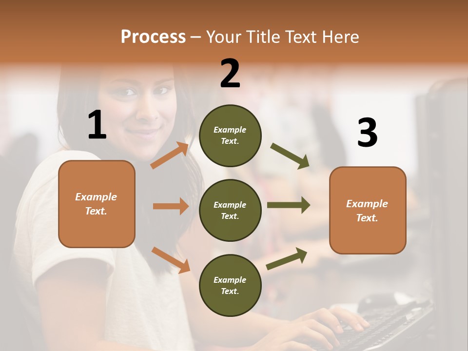 Male Notebook Desk PowerPoint Template