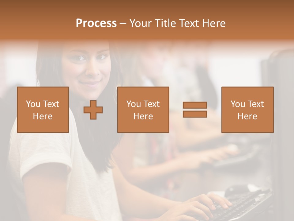 Male Notebook Desk PowerPoint Template