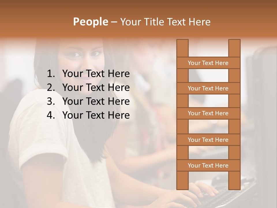 Male Notebook Desk PowerPoint Template