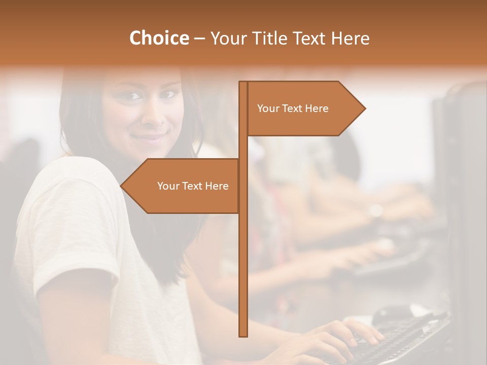 Male Notebook Desk PowerPoint Template