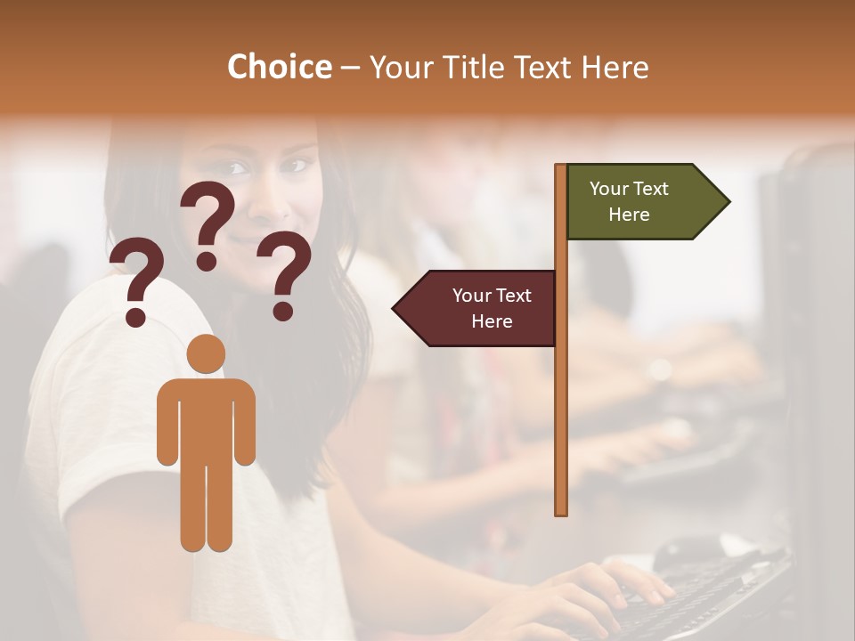 Male Notebook Desk PowerPoint Template