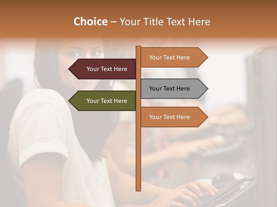 Male Notebook Desk PowerPoint Template