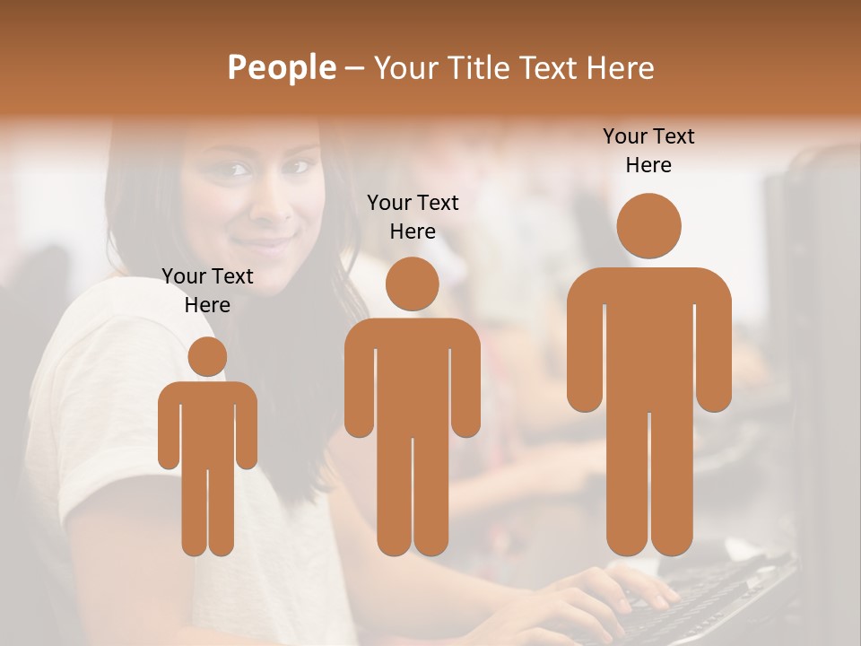 Male Notebook Desk PowerPoint Template