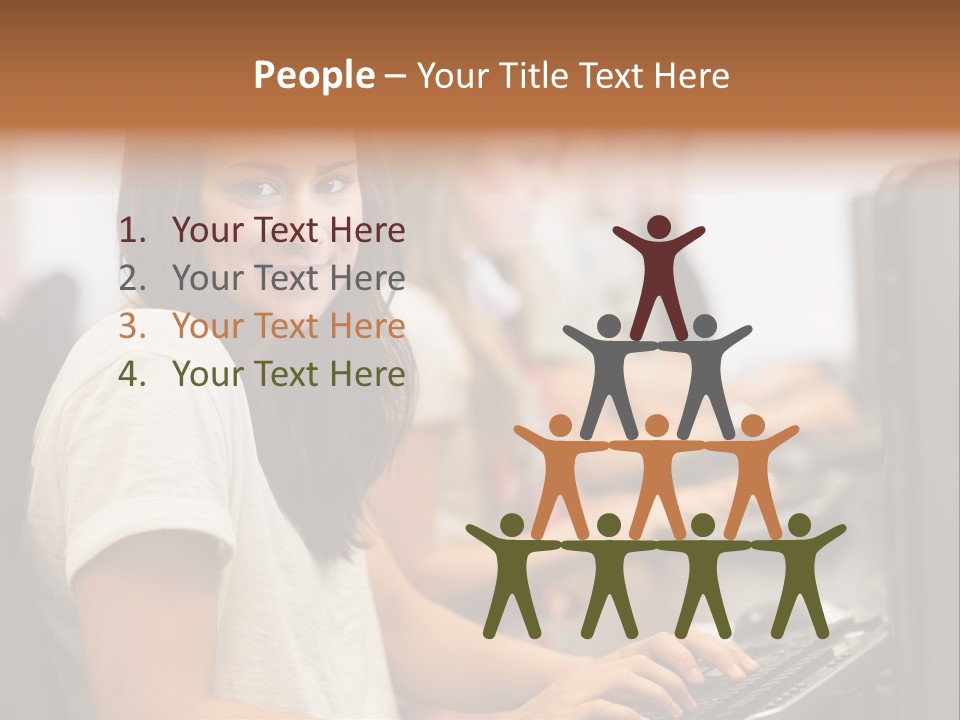 Male Notebook Desk PowerPoint Template