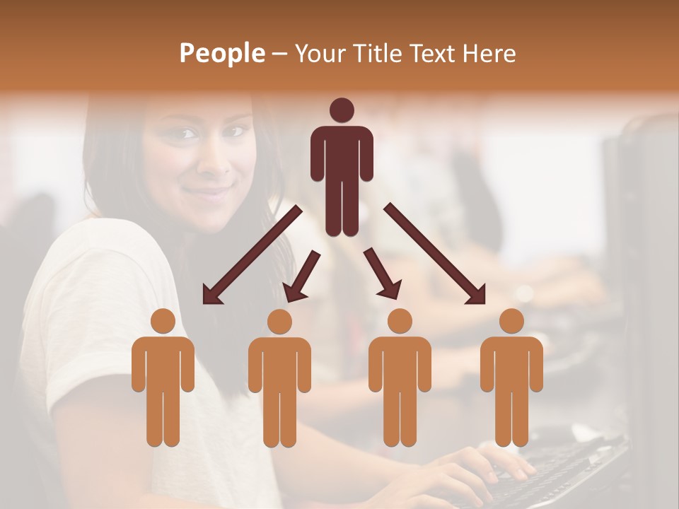 Male Notebook Desk PowerPoint Template