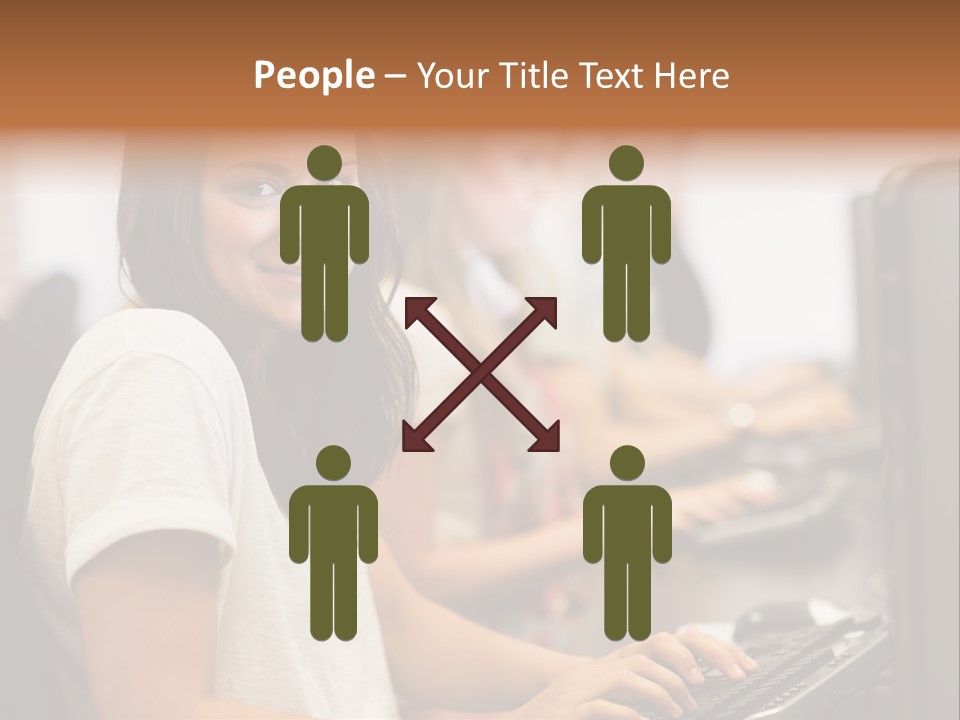 Male Notebook Desk PowerPoint Template