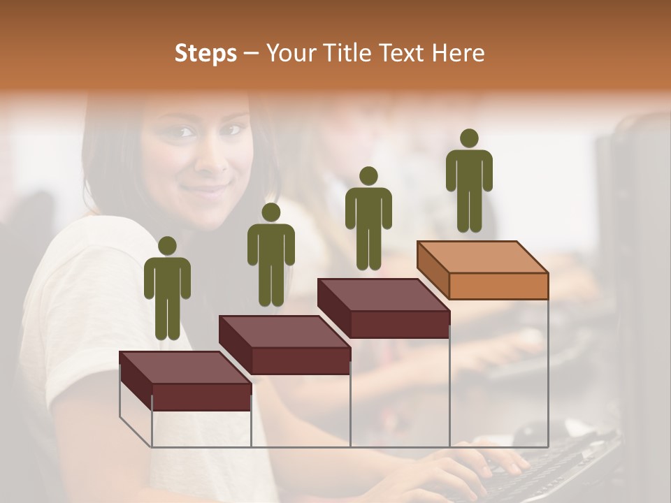 Male Notebook Desk PowerPoint Template