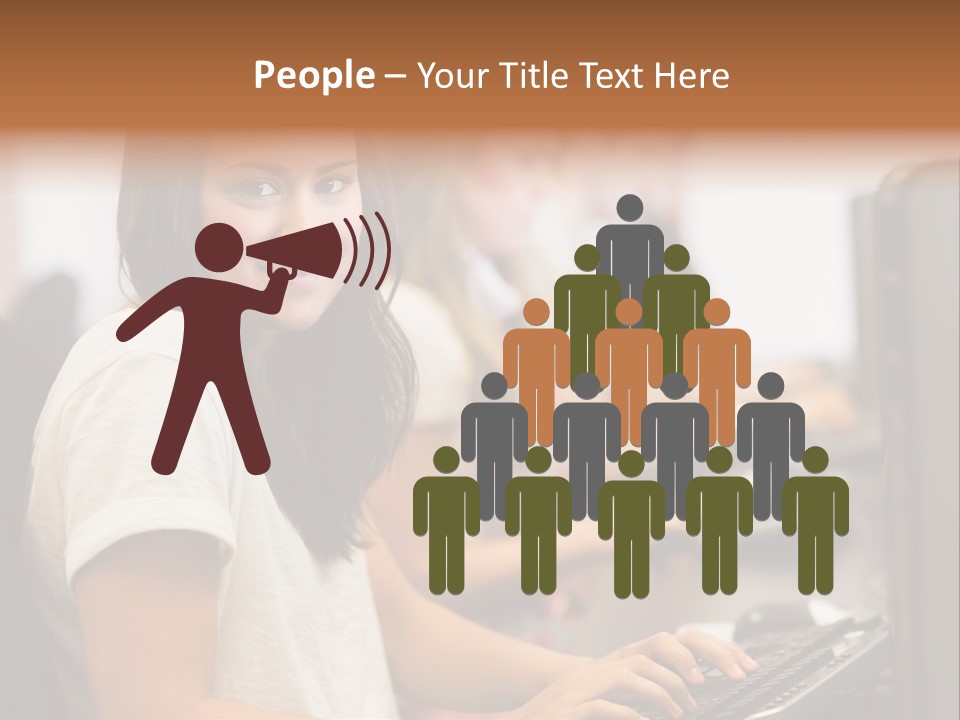 Male Notebook Desk PowerPoint Template