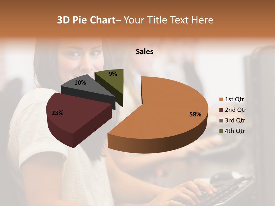 Male Notebook Desk PowerPoint Template