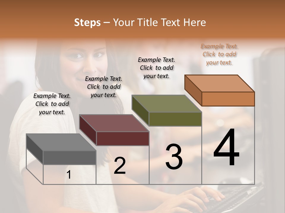 Male Notebook Desk PowerPoint Template