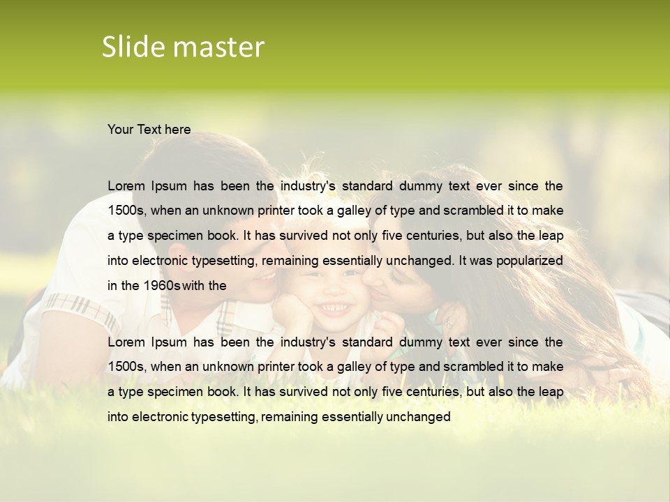 Child Green Man PowerPoint Template