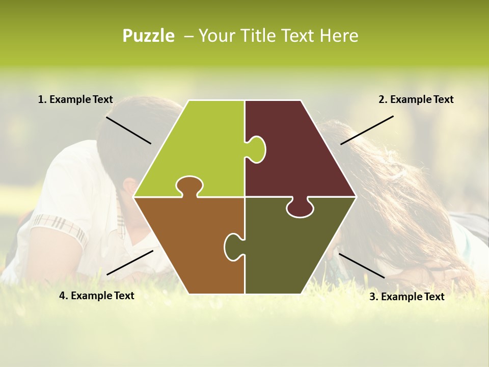 Child Green Man PowerPoint Template