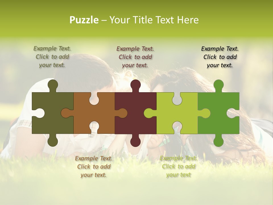 Child Green Man PowerPoint Template