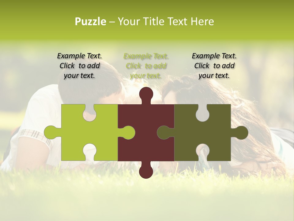 Child Green Man PowerPoint Template