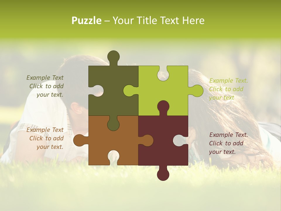 Child Green Man PowerPoint Template