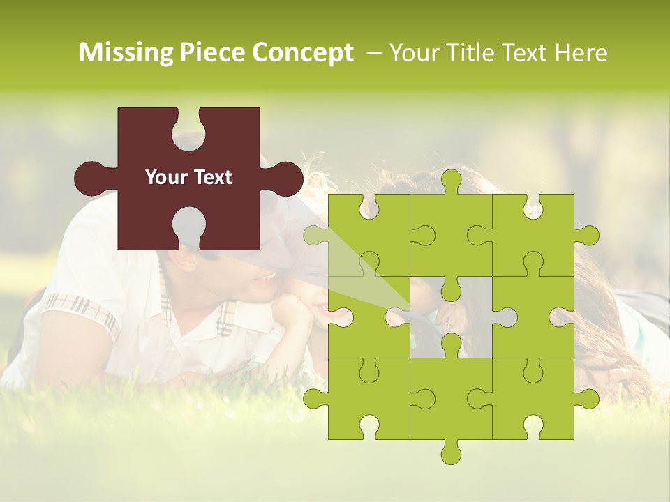 Child Green Man PowerPoint Template