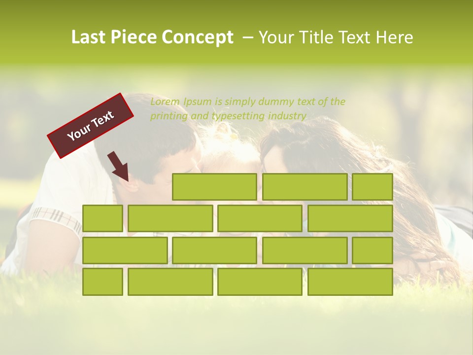 Child Green Man PowerPoint Template