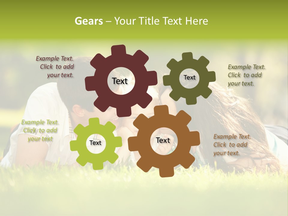 Child Green Man PowerPoint Template
