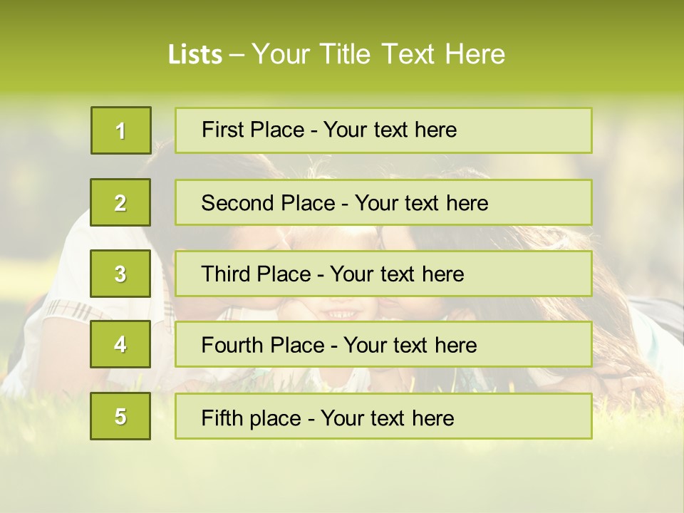 Child Green Man PowerPoint Template