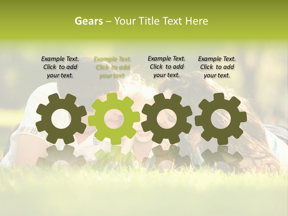 Child Green Man PowerPoint Template