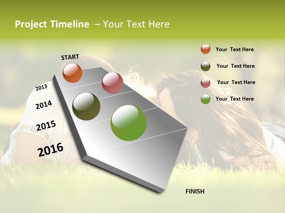 Child Green Man PowerPoint Template